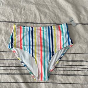 NWT Old Navy striped high waisted swim bottom